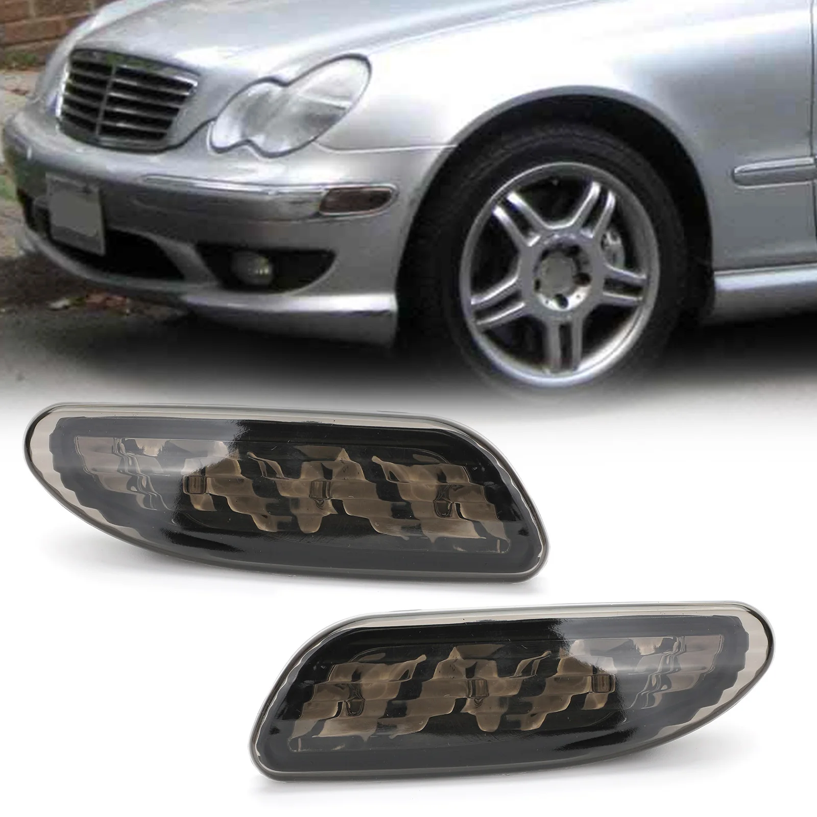 Areyourshop бампер светильник s парковочный сигнал для Benz W203 c-класс 2001-2007 боковой маркер указатель поворота светильник авто аксессуары