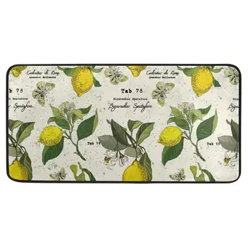 

Anti Fatigue Kitchen Mat Lemon Floor Mat Soft Standing Mats Non Slip Kitchen Rugs Bath Rug Runner Carpet for Indoor Outdoor