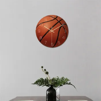 

Basketball Wall Clock Bedroom Livingroom Decoration Modern Design Acrylic Mute Ball Sports Wall Watch Home Decor horloge wanduhr