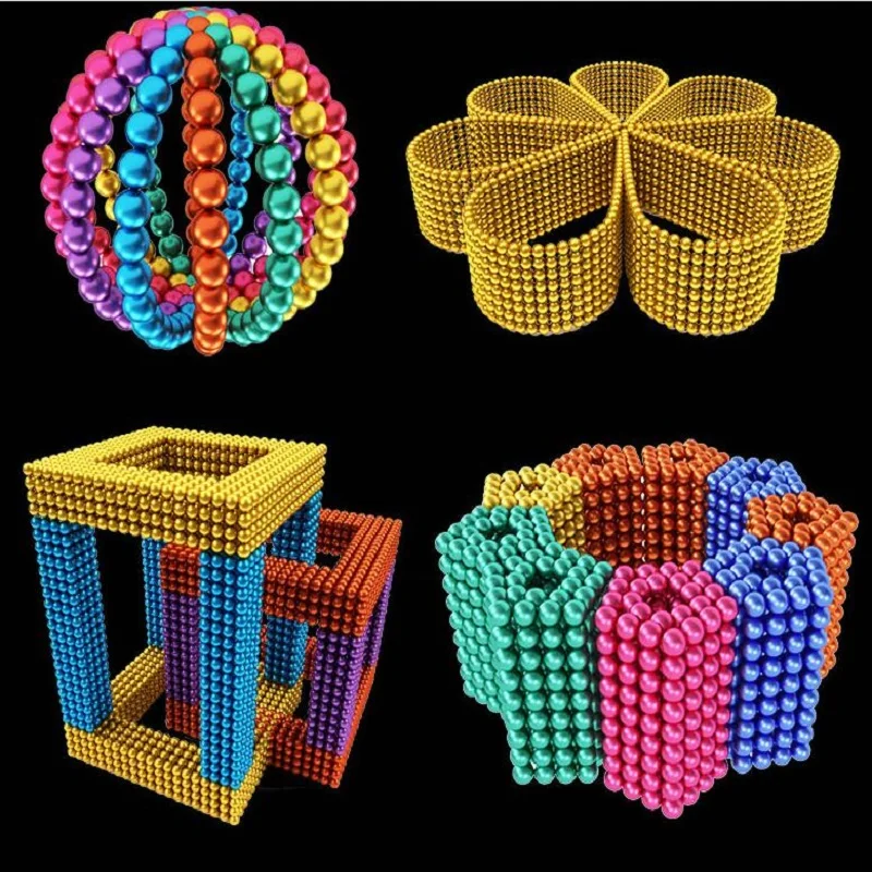 wholesale Magnet Metal Balls 5mm 216pcs/set Magnetic stick Building Blocks Construction Designer Creative Educational Toys Kids
