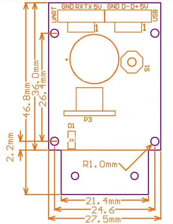 GM65 встроенный штрих-код QR код 1D 2D сканер распознавания модуль считывания штрих-кодов