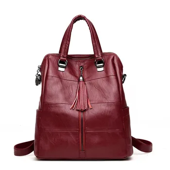 

Classic Women Backpack High Quality Youth Leather Backpack for Teenage Girls Female School Bag Bagpack mochila Sac A Dos Femme