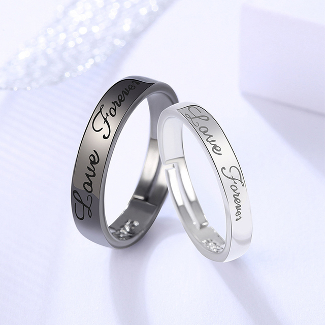 Romantic Sun Moon Paired Couple Rings Fashion Lover Matching Wedding Rings For Women Valentine's Day Gift Jewelry