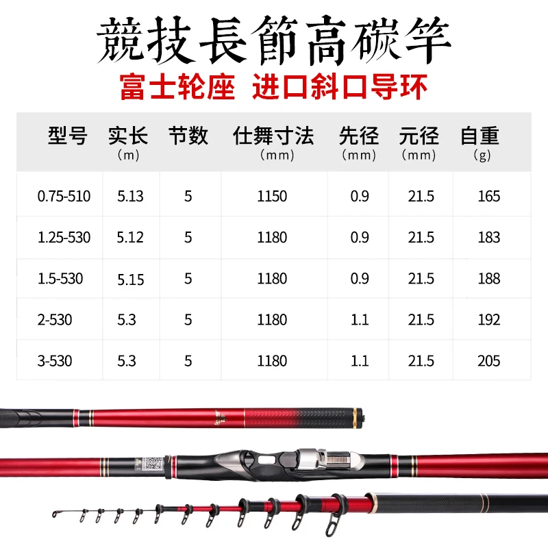 Удочка для ловли карпа ульсветильник телескопическая из углеродного волокна 5 3 м