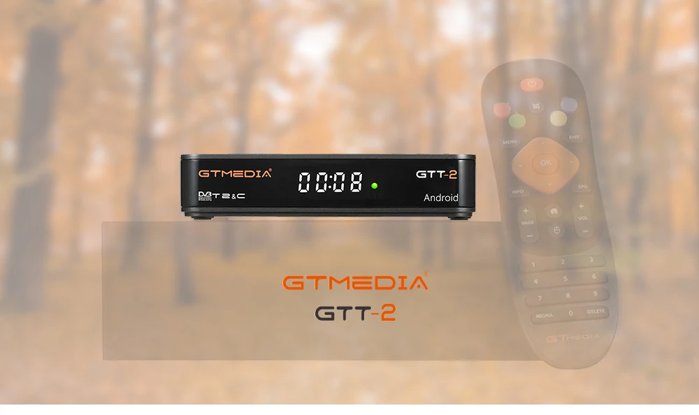 GTMEDIA GTT2 DVB-T2/C android tv BOX 2g+ 8g 1080p android DVB-T2 сигнала Испания freesat gtt h.265 встроенный Wifi 2,4G cccam ip tv m3u