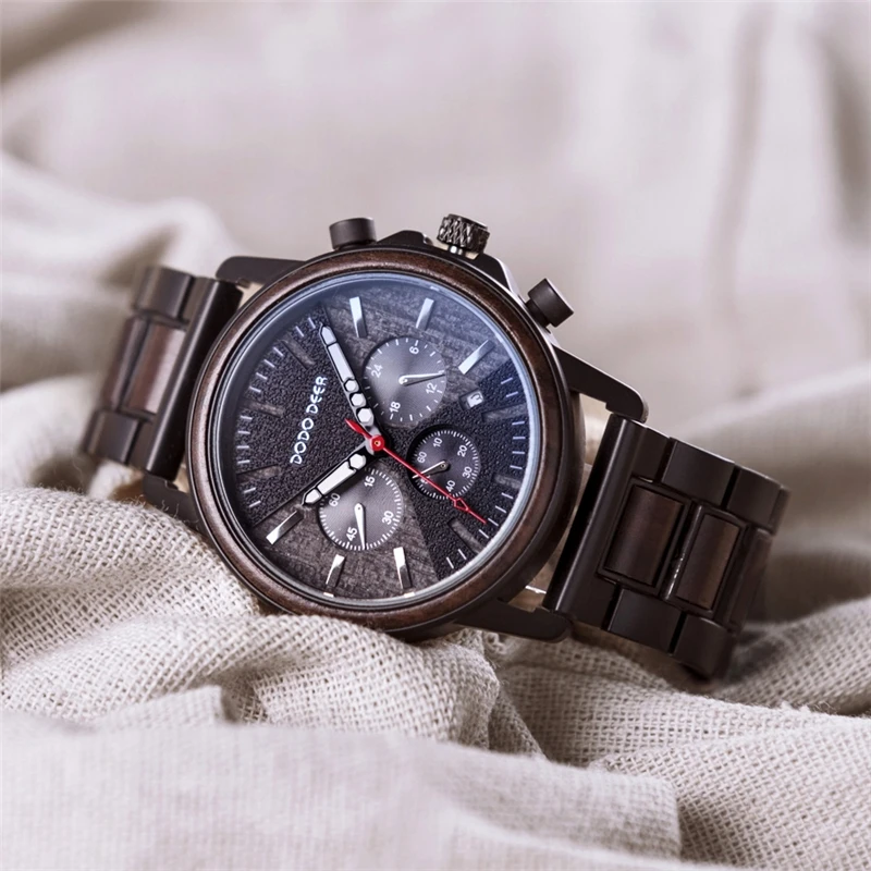 

DODO DEER Fashion Men's Alloy Watch Chronograph Sports Watch Men's Analog Quartz Watch Date Multifunction Watch Clock C09