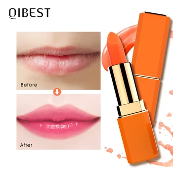 

QIBEST Nourishing Lip Makeup Lipstick Long Lasting Moisturizer Temperature Changed Colorful Lip Blam Beauty Lipstick Cosmetic