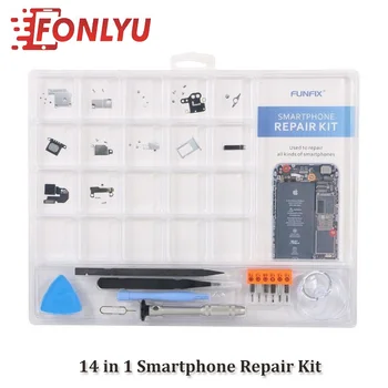 

14 in 1 Smartphone Repair Kit Anti Static Project Tray Storage Sort Organize Screws Parts Screwdriver Set Pry Opening Tool