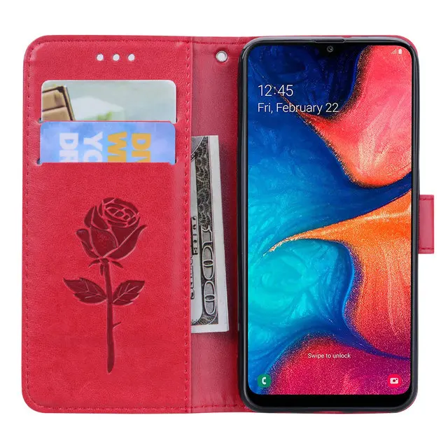 Кожаный розовый кошелек для Coque samsung A20 Чехол samsung A20e A 20 S A20 S 20 E Чехол Флип Etui для samsung Galaxy A20s чехол