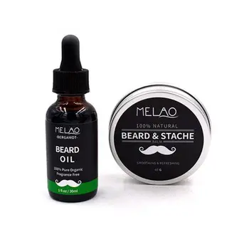 

5 Pcs/set Men Beard Care Kit Moustache Oil Balm Comb Facial Hair Scissors Brush GXMC