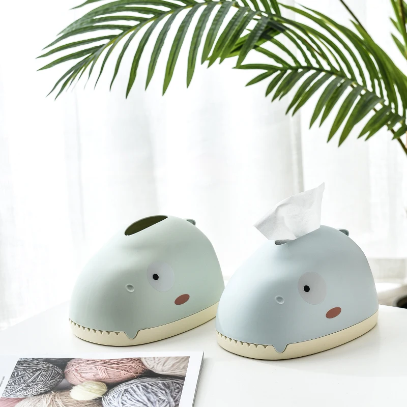 

Lovely dinosaur creative home paper box with exquisite appearance, home living room desktop tissue box PP plastic storage box