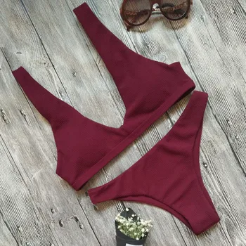 

2020 Sexy Bikini Bra Brief Sets Women Swimsuit Push Up Swimwear Solid Bikini Set Beach Bathing Suit Bra Brief Sets KH708392