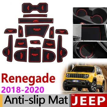 

Anti-Slip Mat for Phone Gate Slot Mats Cup Rubber Pads Rug for Jeep Renegade 2019 2020 Facelift Model Car Accessories Stickers