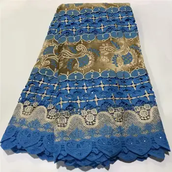 

2020 Latest African Stone Lace Fabric Embroidered Tulle Lace Fabric With Stones Nigerian Lace Fabric For Wedding Party Dress