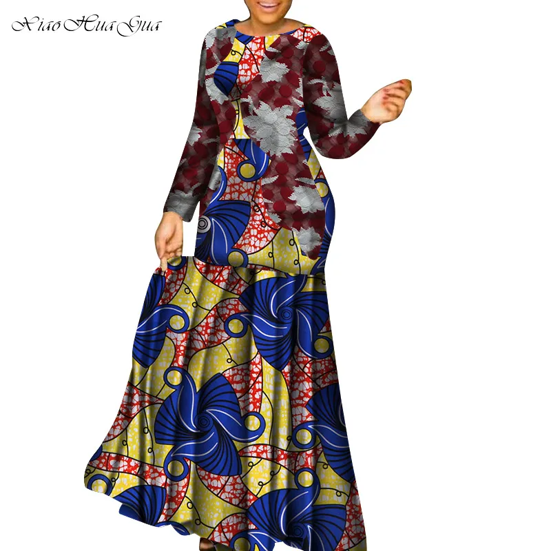 Новые африканские платья для женщин dashiki vetement femme рубашка в африканском стиле bazin riche ankara Большие размеры вечерние длинные платья wy5265