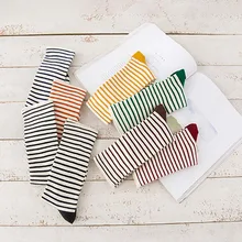 1 пара, осень, милые полосатые носки для женщин, модные носки Харадзюку карамельных цветов, кавайные хлопковые толстые теплые длинные забавные носки