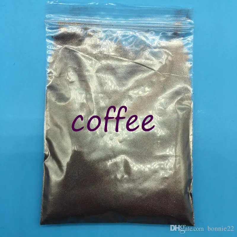 10g Colorful Pearl Powder for make up,many colors mica powder for nail glitter,Pearlescent Powder Cosmetic pigment - Цвет: Coffee