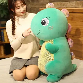 

25-80cm 3 patterns Cute dinosaur baby plush toy soft cushions Oversized dinosaur pillow peluche toy gift for kids Luxury filling