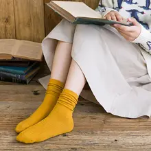 Женские носки Харадзюку японский полосатый карамельный цвет мульти производительность подушки Пешие прогулки Открытый хлопок без пятки носки 10 цветов NM