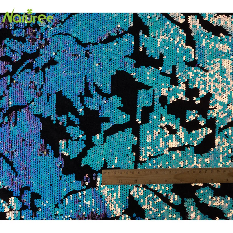 1 ярд полиэстер блесток ткань для одежды свадебное платье бархат снизу бисером Ткань Многоцветный флип блесток вышивка ткань