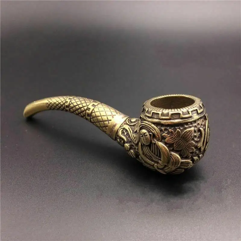 

Китайская Медная скульптура, трубка дракона