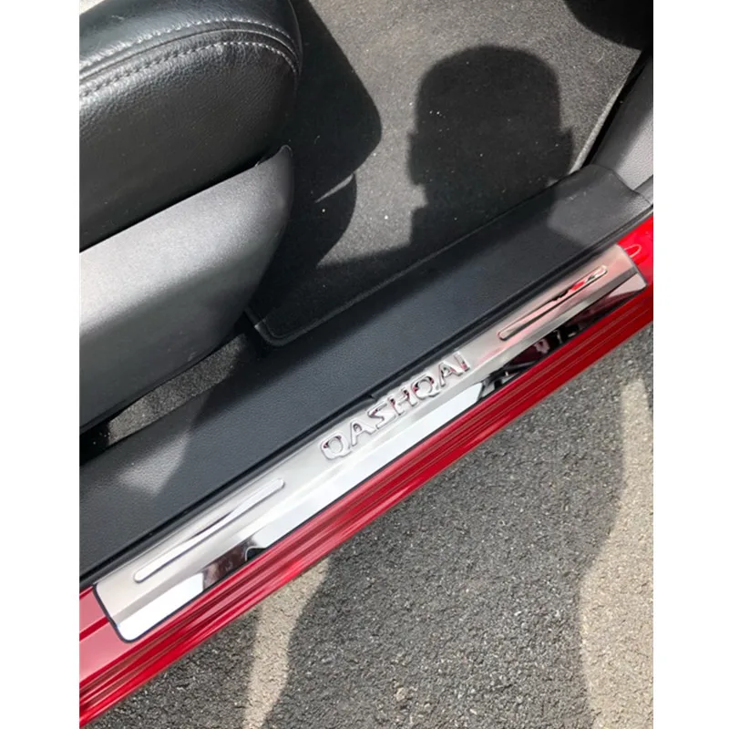 Стайлинг автомобиля для Nissan Qashqai 2007 2019 J10 J11 защита порога боковой двери Накладка