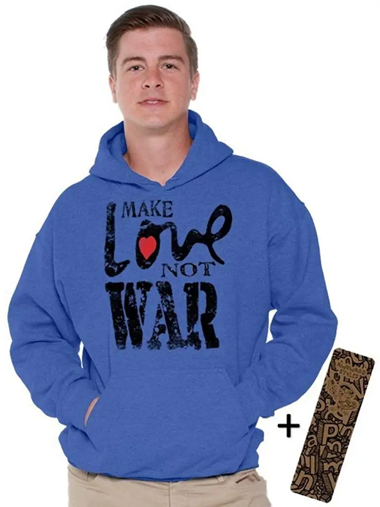 Awkwardstyles/толстовка с капюшоном и надписью «Make Love Not War»+ толстовка унисекс для мужчин и женщин