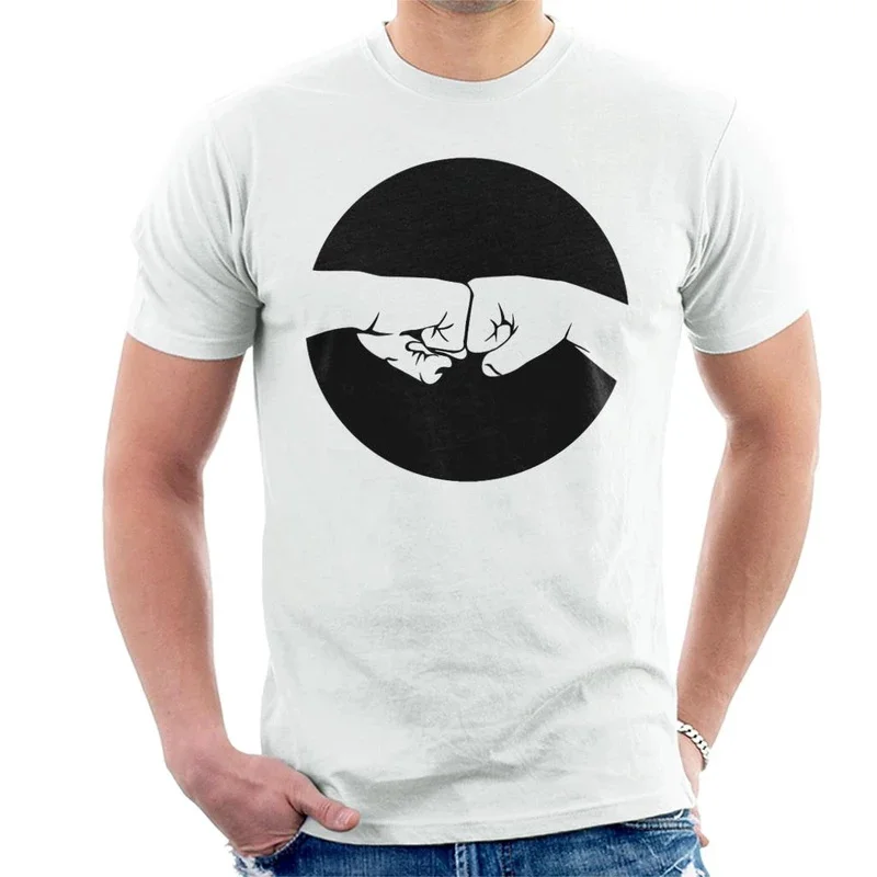 New Printed Funny Men Fist Bump Men's T-Shirt Women tshirt |