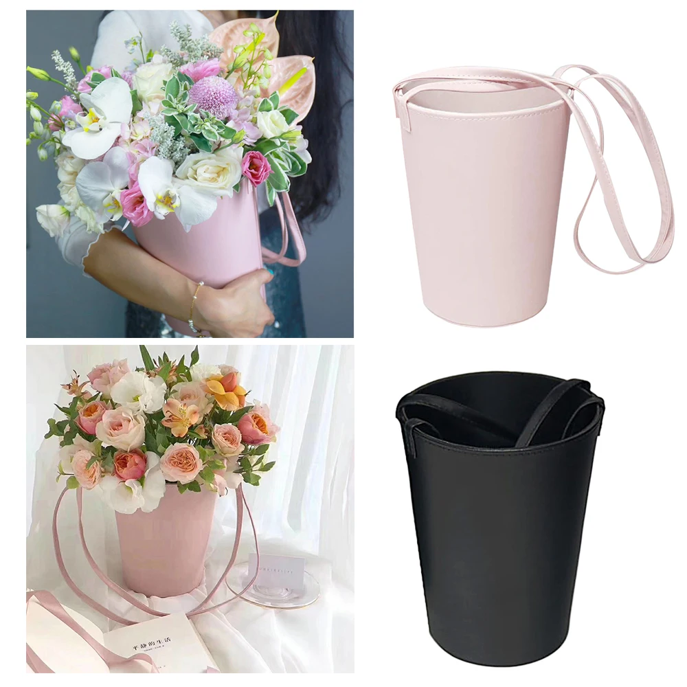 

Ins Style Leather Flowers Gift Packaging Boxes Wedding Party Home Storage Display Decor Box Florist Flower Arrangement Hat Boxes
