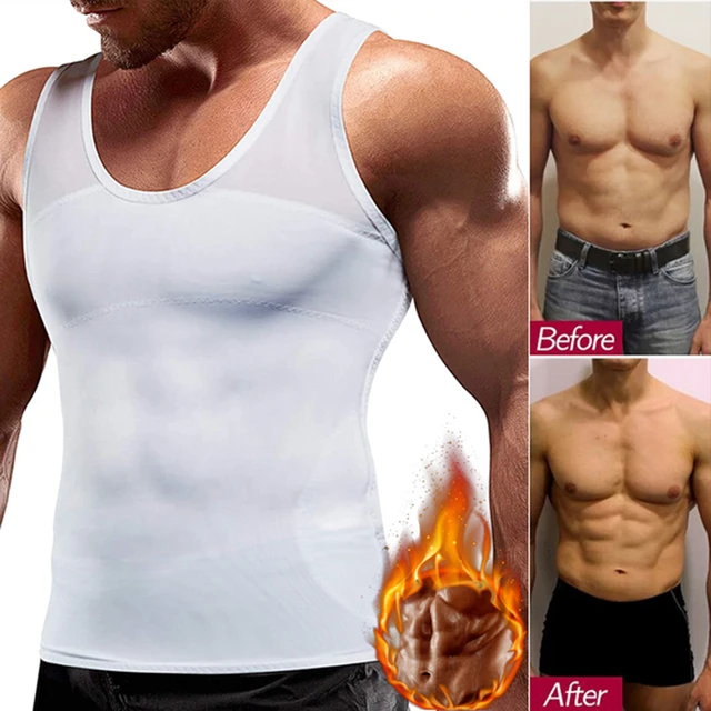 Men's Chest Compression Shirt To Hide Gynecomastia Moobs Slimming