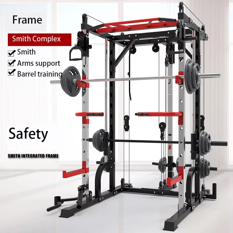 Beangstigend opvoeder analogie Smith Machine Indoor Fysieke Commerciële Bankdrukken Squat Uitgebreide  Training Kooi|Geintegreerde Fitnessapparatuur| - AliExpress