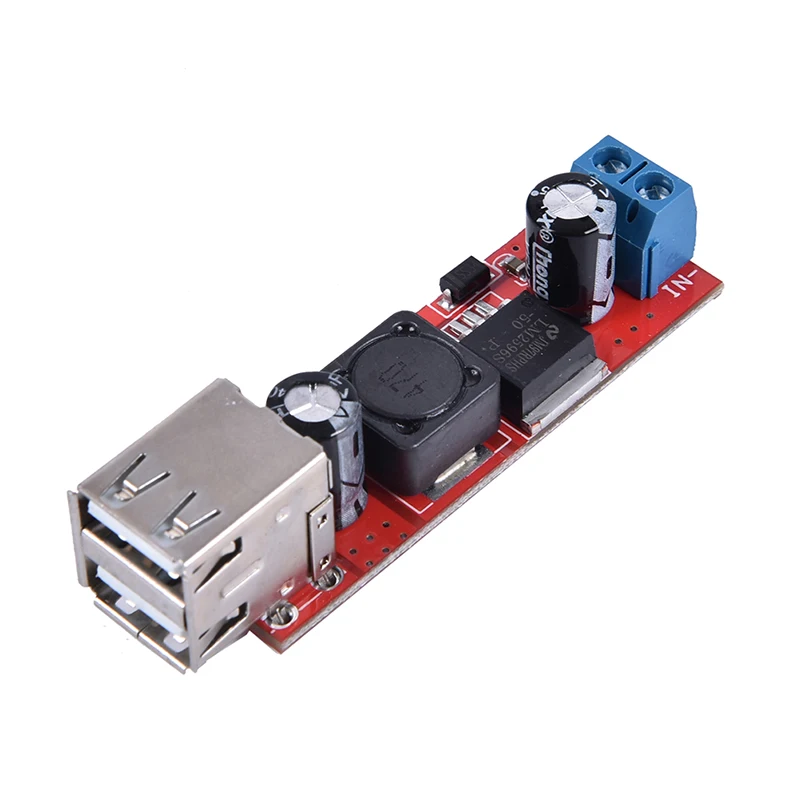 

DC 6V-40V 12V To 5V 3A Dual USB Charger DC-DC Step-down Converter Module LM2596