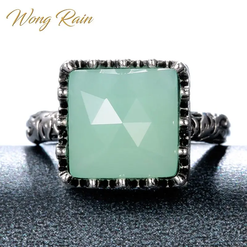 Wong Rain Vintage 100% 925 Sterling Silver Created Moonstone Gemstone Wedding Engagement Cocktail Ring Fine Jewelry Wholesale Wong Rain Vintage 100% 925 Sterling Silver Created Moonstone Gemstone Wedding Engagement Cocktail Ring Fine Jewelry Wholesale