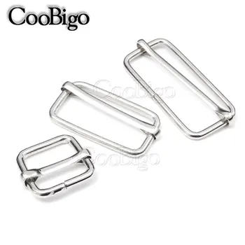 

1000pcs Metal Silver Slides Tri-glides Wire-formed Roller Pin Buckles Strap Slider Adjuster Backpack Strap Bag DIY Accessories