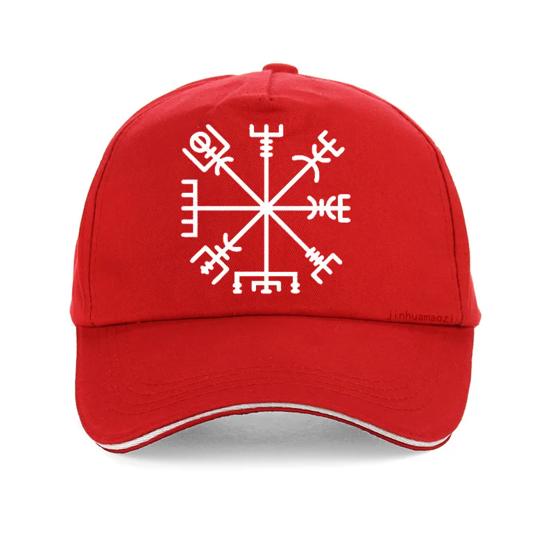 Красный Модный бренд Vegvisir Futhark руны навигатор Vegvisir Викинг Компас бейсболка для мужчин и женщин регулируемые хип-хоп бейсболки - Цвет: Красный