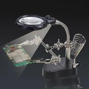 

ANGELADY High Quality TE-801 Helping Hand with 4X Magnifying Glass Solder Holder Jewelry Repair Tools
