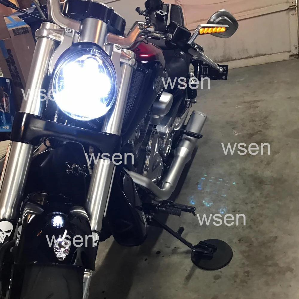 Для мотоцикла Harley Davidson светодиодный комплект для защиты фар подходит для Harley VRSCA VRSC V-удилище(черный