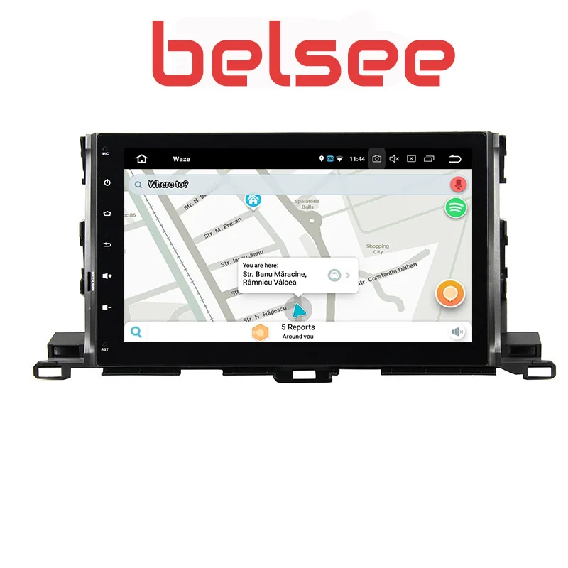 Belsee 10,1 сенсорный экран Android 9,0 DSP Автомобильный gps Мультимедиа Навигация радио для Toyota Highlander Kluger