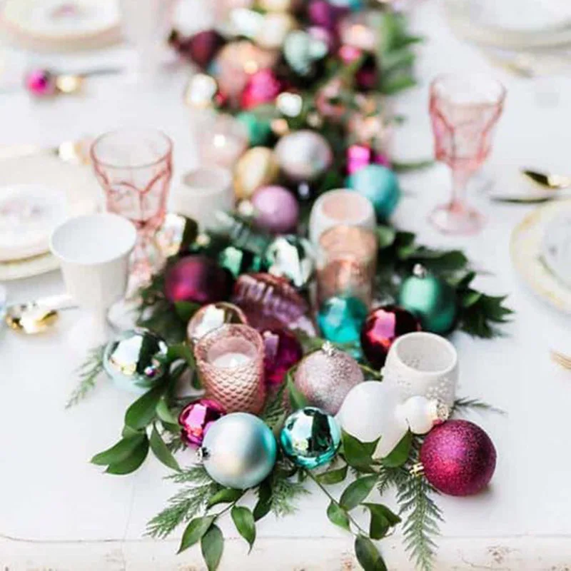 

wholesale 20pc Christmas Balls Glitter Christmas Tree Ornaments Hanging wedding Decorations for Xmas Decor