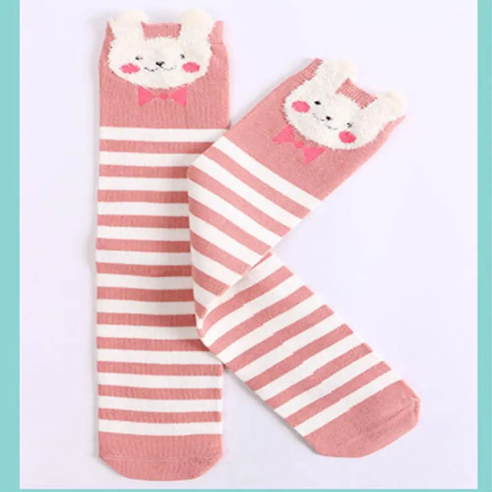 Hilittlekids/Гольфы выше колена хлопковые чулки для девочек с героями мультфильмов, половина ноги Идеальный Теплый подарок - Цвет: A3