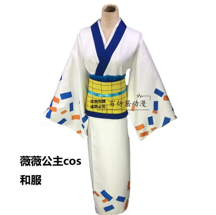 

Japanese Bathrobe Anime ONE PIECE Nefeltari Vivi Alabasta Cosplay Costume Custom Made Woman Kimono