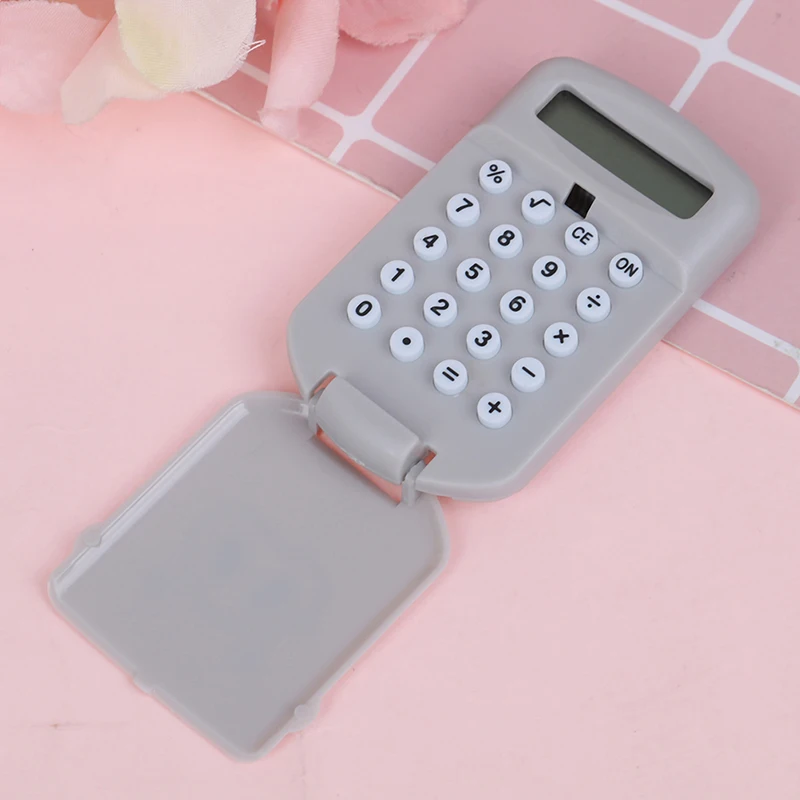 Мини милый Карманный 8 цифр электронный калькулятор настольные товары для школьников креативный портативный для школьников - Цвет: Темно-серый