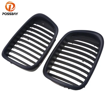 

POSSBAY Front Matte Black Wide Kidney Auto Bumper Car Grille Grill for BMW 5 Series E39 M5 525tds/528i/530d/520i 1998-2003