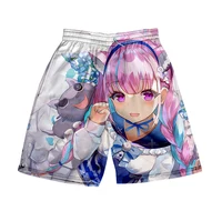 HOLOLIVE VTuber minato aqua 3D print Summer Men's Recreational style shorts Harajuku Kawaii Beach Shorts 1
