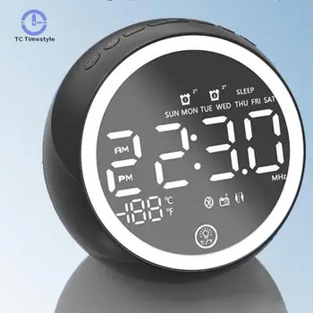 

Smart Alarm Clock Bluetooth Radio Desktop Computer Speaker Bedside Night Light Audio Multifunction Clock