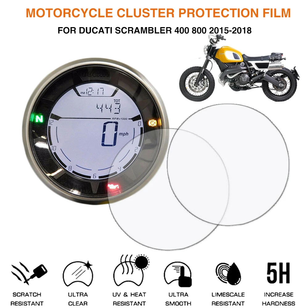 Motorcycle Cluster Scratch Protection Film Screen Protector FOR DUCATI SCRAMBLER 400 800 2015-motorcycle screen protector