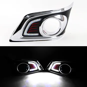

DRL Daytime Running Light for Toyota Hilux Vigo 2012 2013 2014 Front Left and Right Fog Light Chrome Cover with Switch