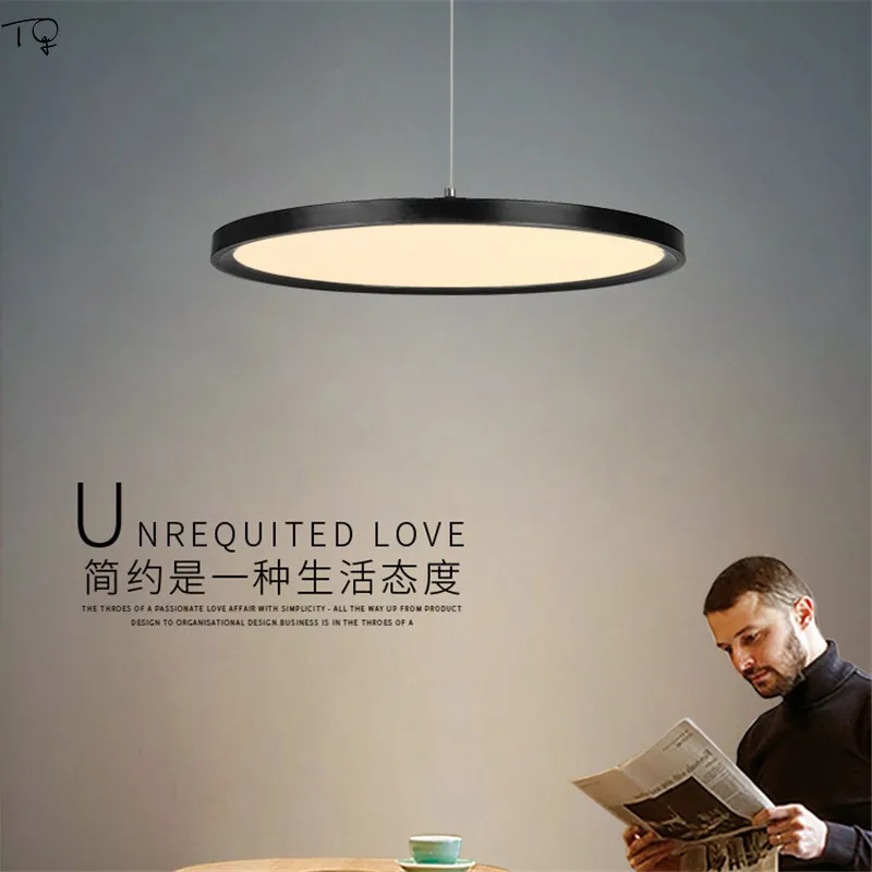 Nordic Minimalist Simple Aluminum Round Led Pendant Lights Designer Modern Lanterns Restaurant Living Room Bedroom Study Cafe