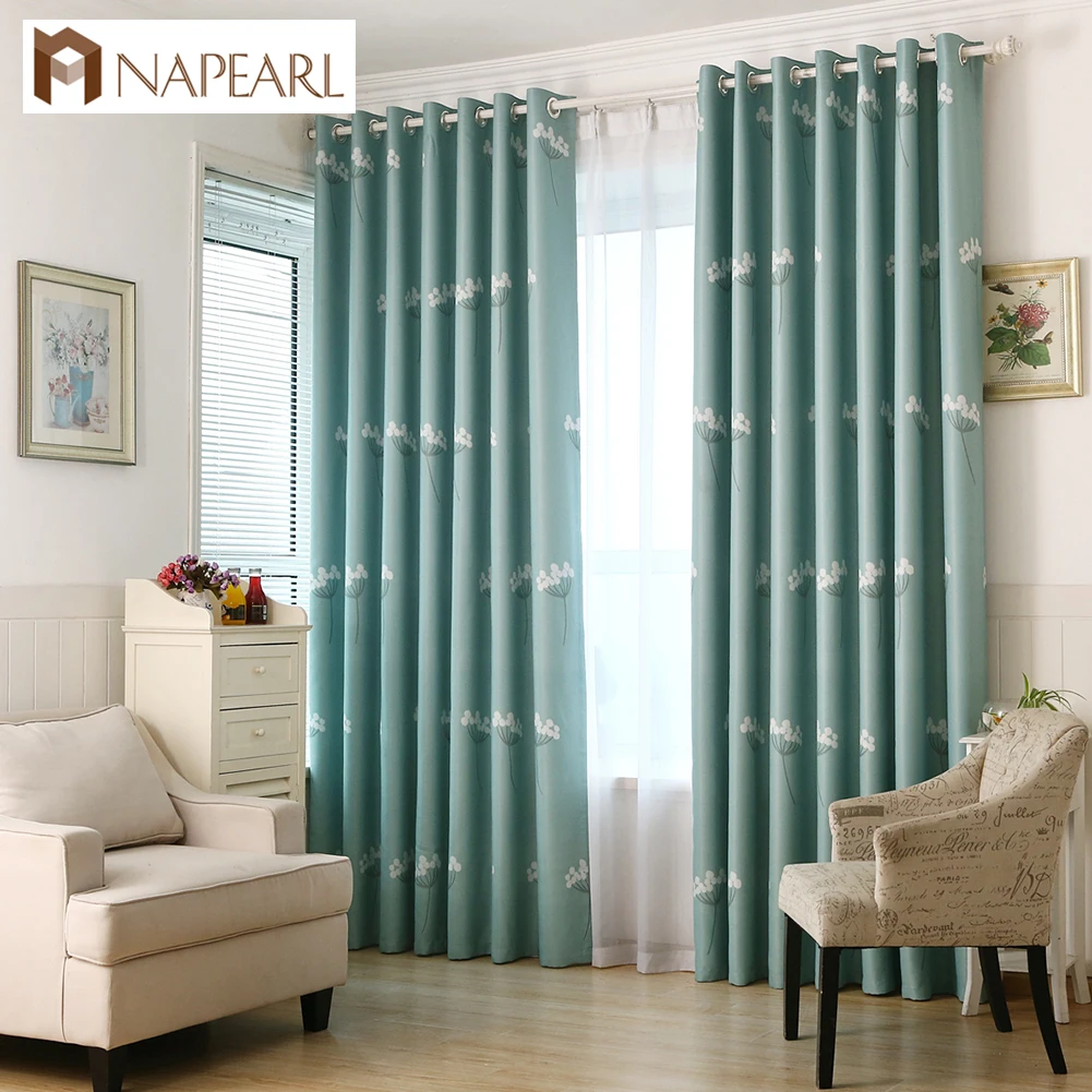 

NAPEARL 1 Piece Kids Bedroom Windows Draperies High Shading Curtains Match Tulle Modern Thread Decor Pastoral Dandelion Design