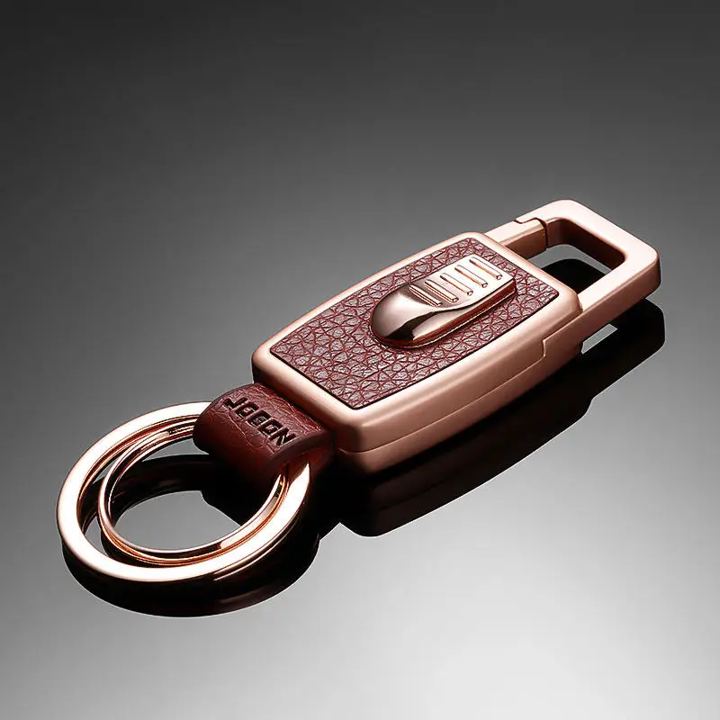 For Toyota Rav4 Kia Optima K5 Audi A3 A4 Lada Vesta Subaru Forester High-End Car Keychain Auto Styling Key Ring Waist Pendant - Название цвета: Gold with box